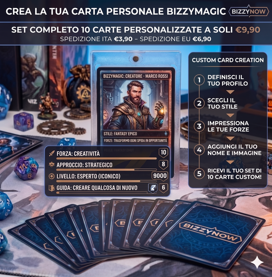 Carta personalizzata BizzyMagic (Set 10 carte)