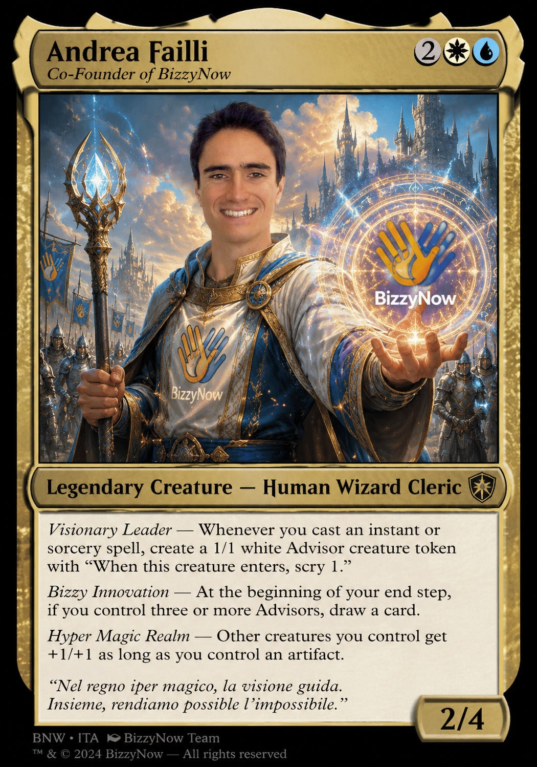 Carta personalizzata BizzyMagic (Set 10 carte)